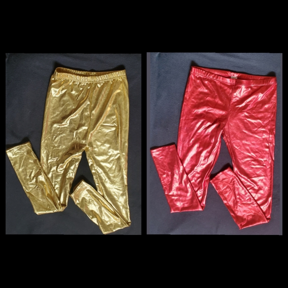 2 Pair Metallic leggings